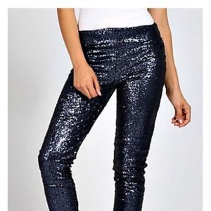 Forever 21 Navy Blue sequin leggings